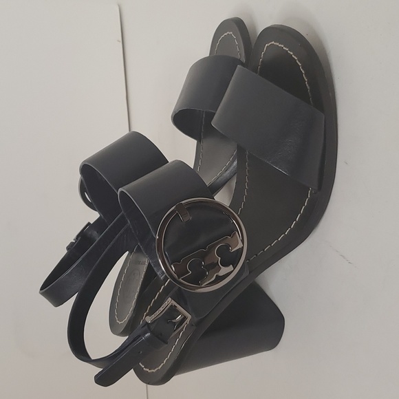 Tory Burch Leather Slingback Black Sandal 7 - Picture 4 of 11